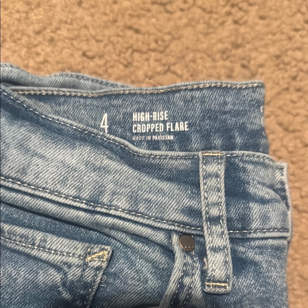 High-Rise Cropped Flare Jeans